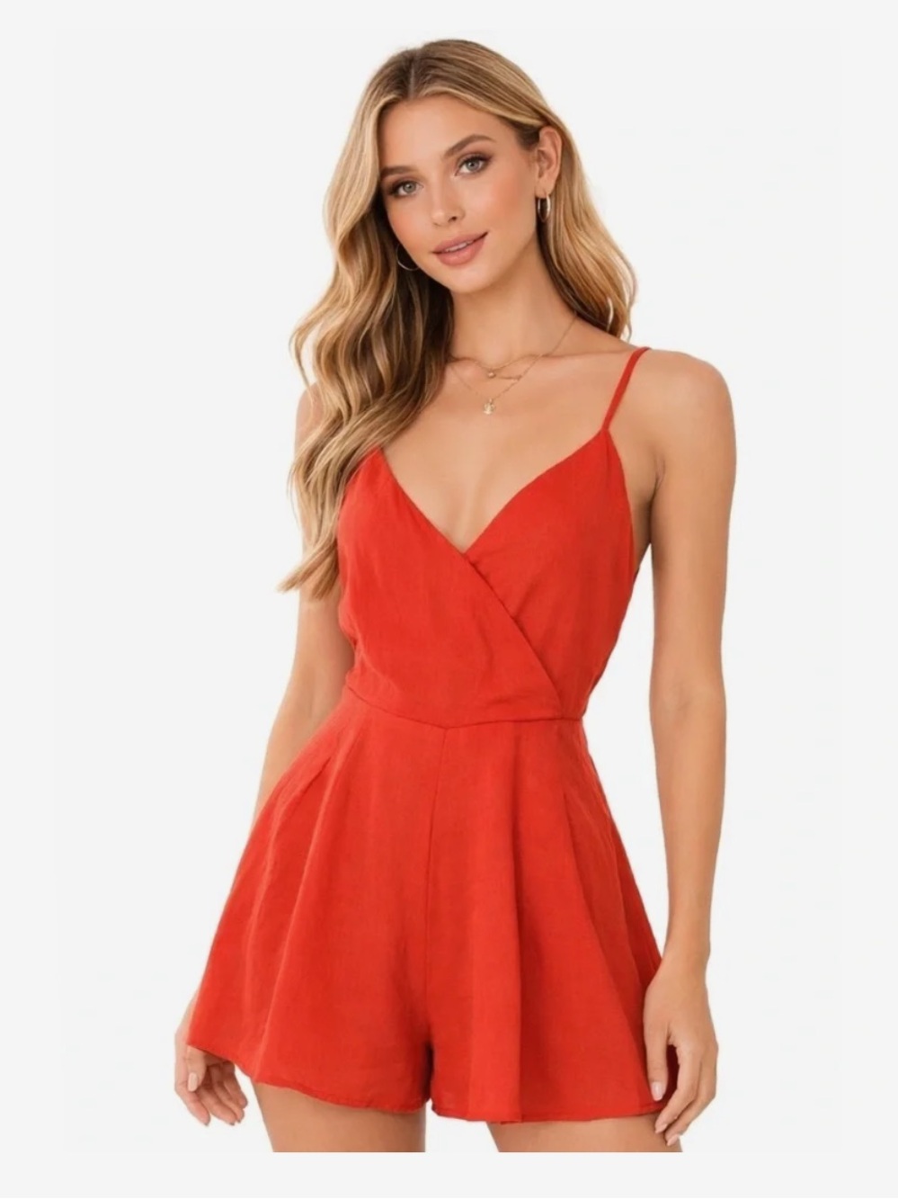 Lulus Red Strappy Romper